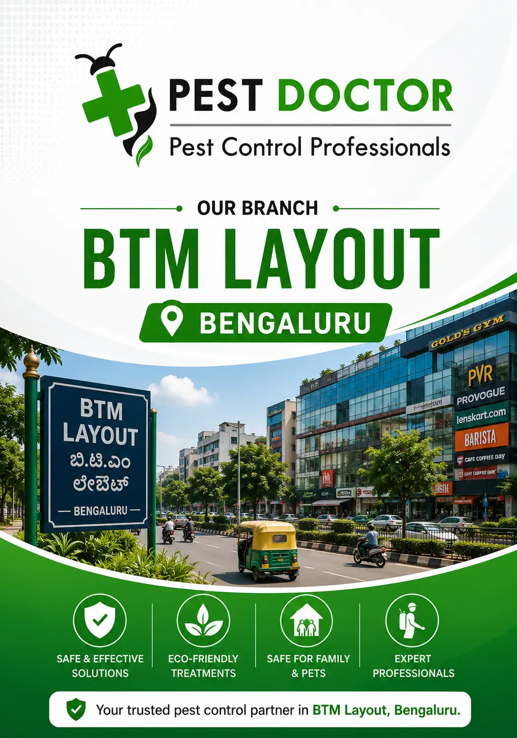 Pest Doctor technicians serving BTM Layout