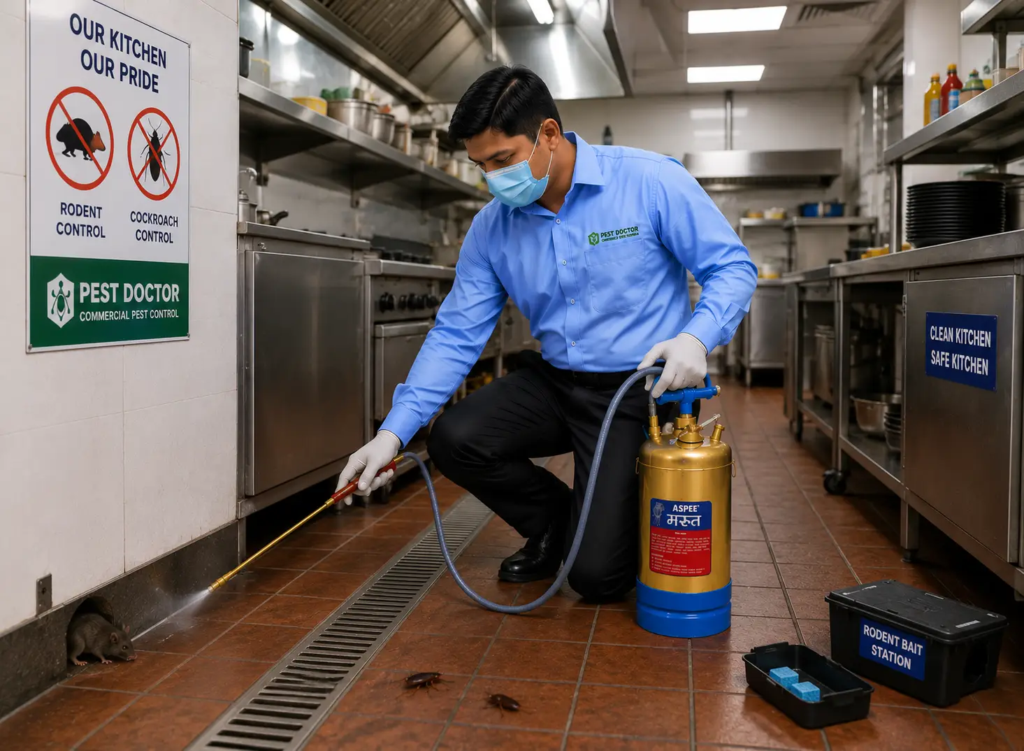 FSSAI-compliant commercial pest control for restaurants and cafe kitchens in Bengaluru
